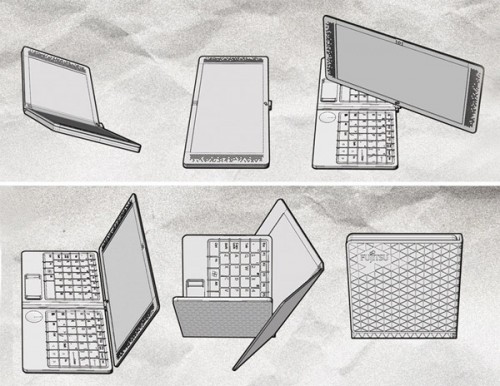концептуальный складной ноутбук Fujitsu Flexbook 