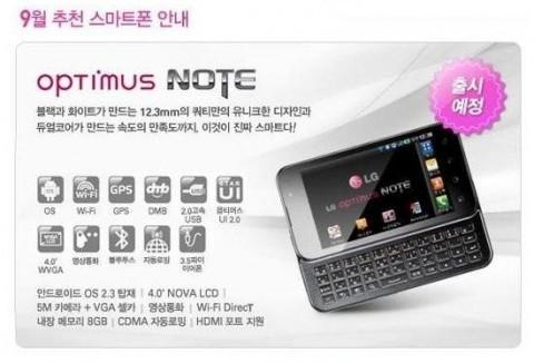 смартфон LG Optimus Note 