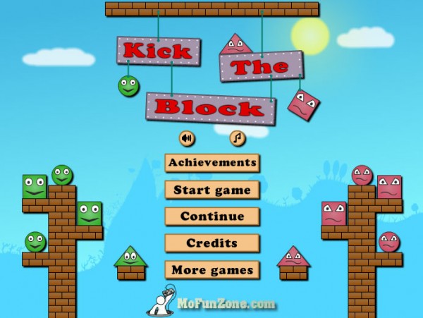 Онлайновая flash-игра Kick The Block