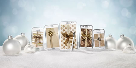 белые смартфоны Samsung Galaxy 