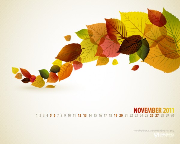 обои с календарем на ноябрь 2011