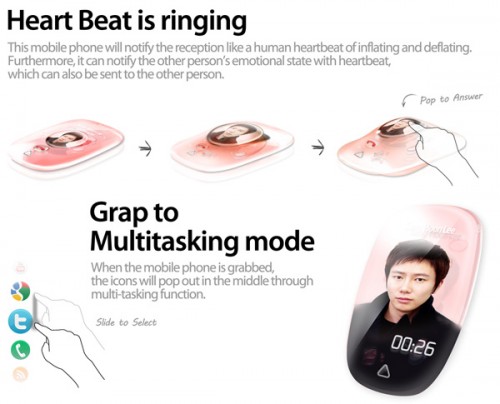 концептуальный телефон HeartBeat