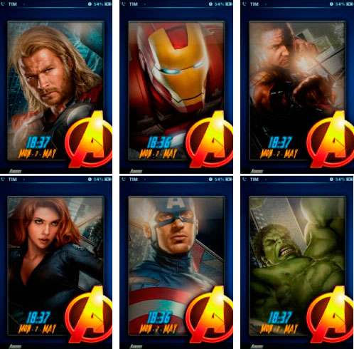 тема на iPhone 4 The Avengers HD LS