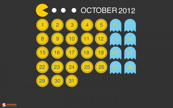 обои с календарем октябрь 2012